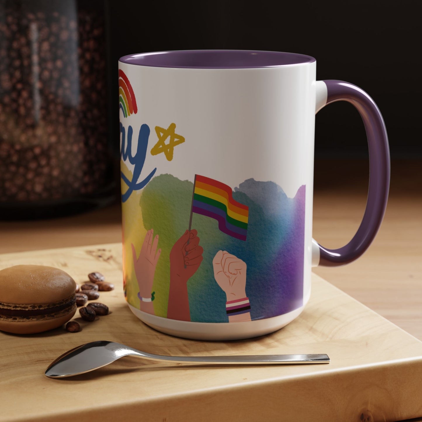 Bold Pride Accent Mug | Fun LGBTQ+ Gift | 11oz & 15oz Options