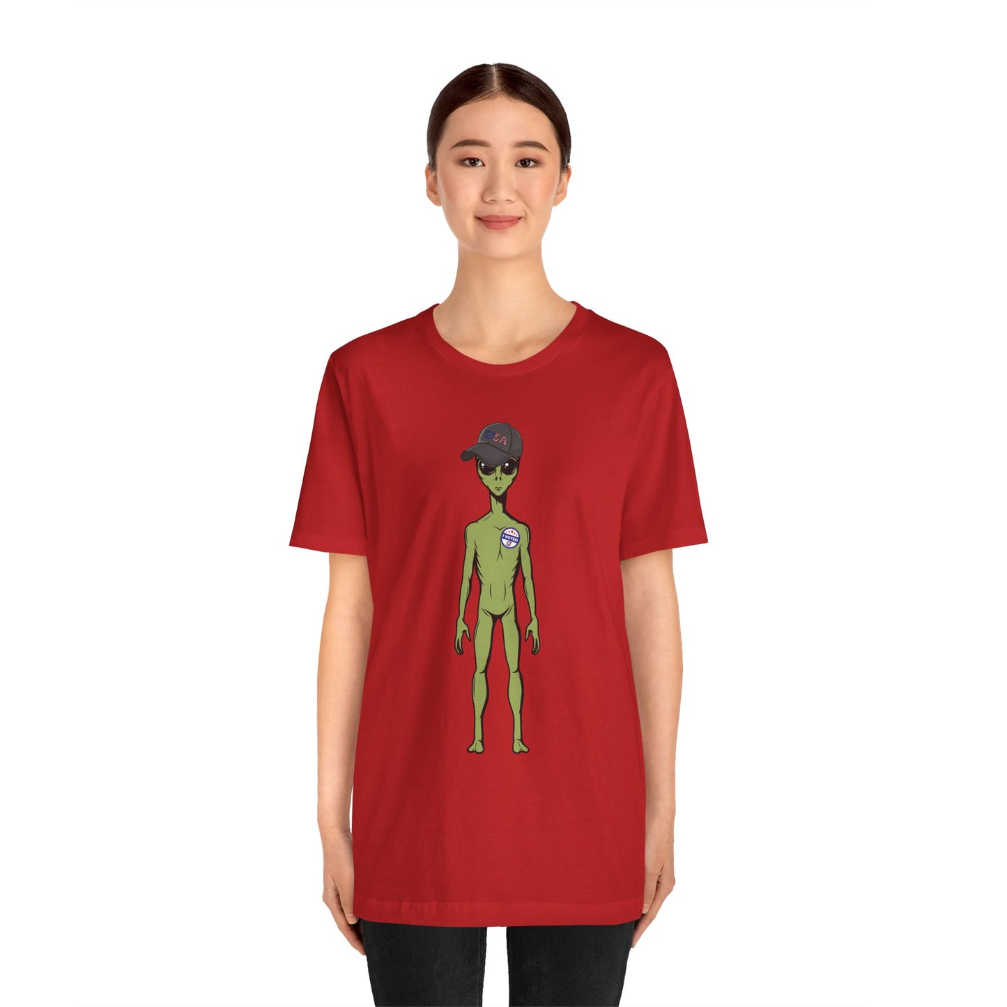 Alien Graphic Tee, Fun T-Shirt for Sci-Fi Lovers, Unisex Casual Wear, Great for Festivals, Gifts for Nerds, Everyday Comfort
