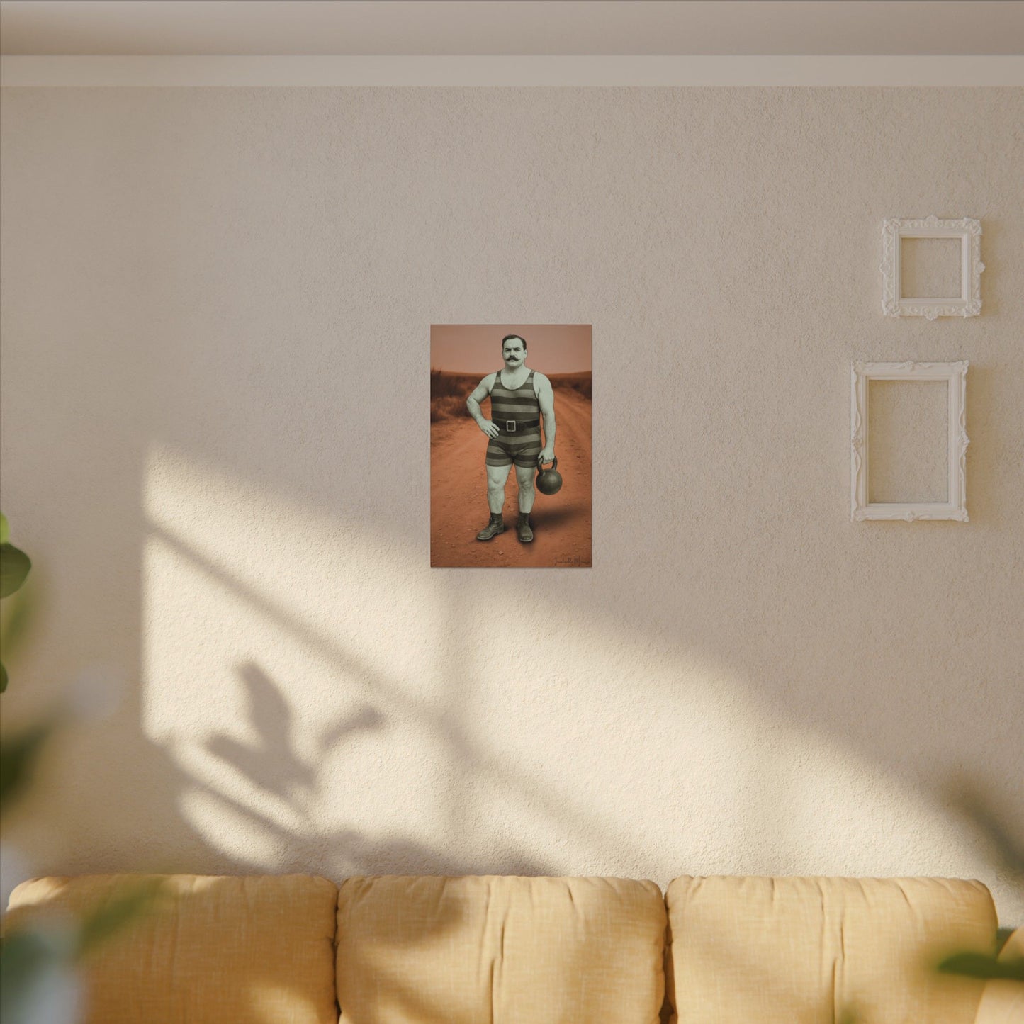 The Strongman – Matte Canvas Print (Gallery-Wrapped) 0.75" – Vintage Circus-Inspired Canvas Wall Art