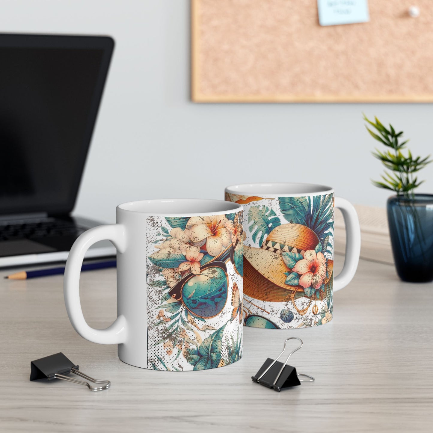 π Ceramic Mug (11oz, 15oz) β Custom Grungy Summertime Graphic