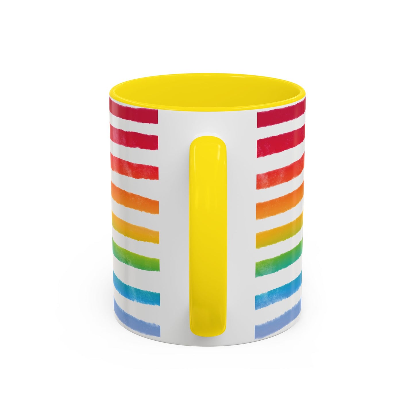 π Bold Rainbow Stripes Pride Mug | 11oz/15oz | Purple Accent