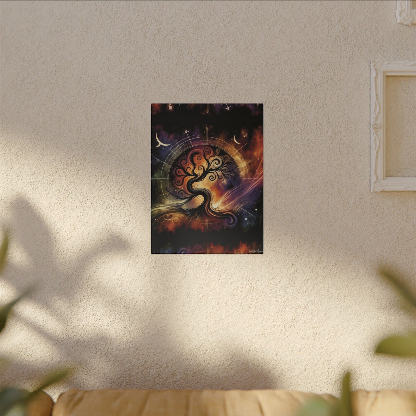 Cosmic Tree of Life – Celestial Galaxy Canvas Print (0.75" Stretched) | Mystical Boho Wall Art