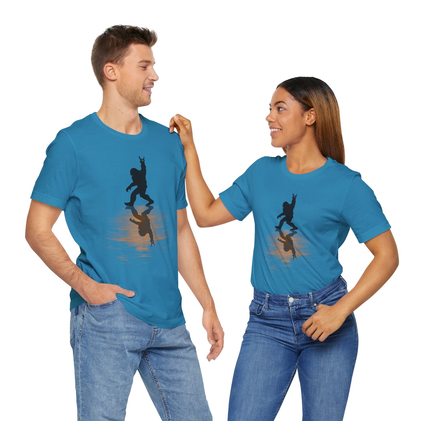 Rocking Bigfoot Unisex Bella+Canvas Jersey Tee - Fun Graphic Shirt for Nature & Cryptid Lovers