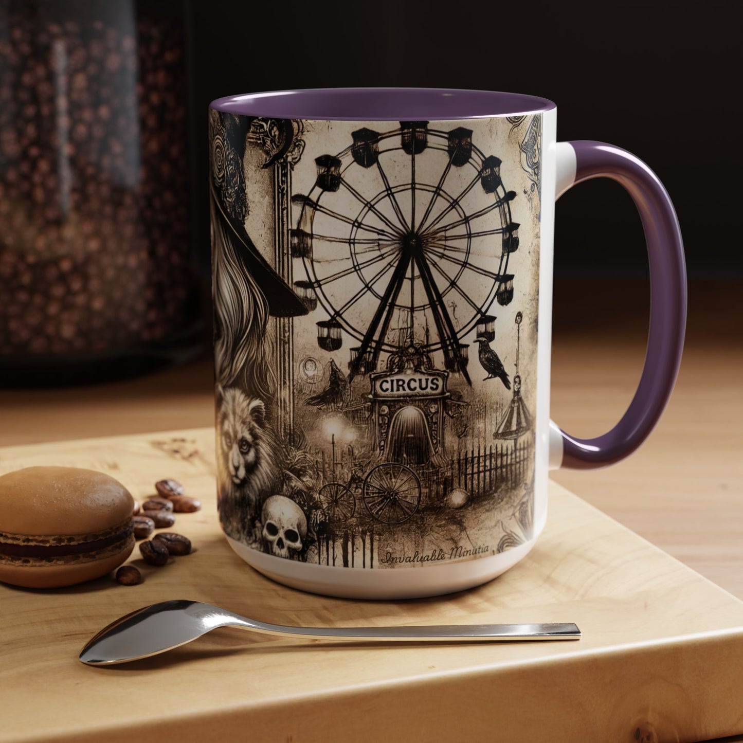 Creepy Circus Witch Mug | Vintage Halloween Accent Coffee Mug (11oz/15oz)