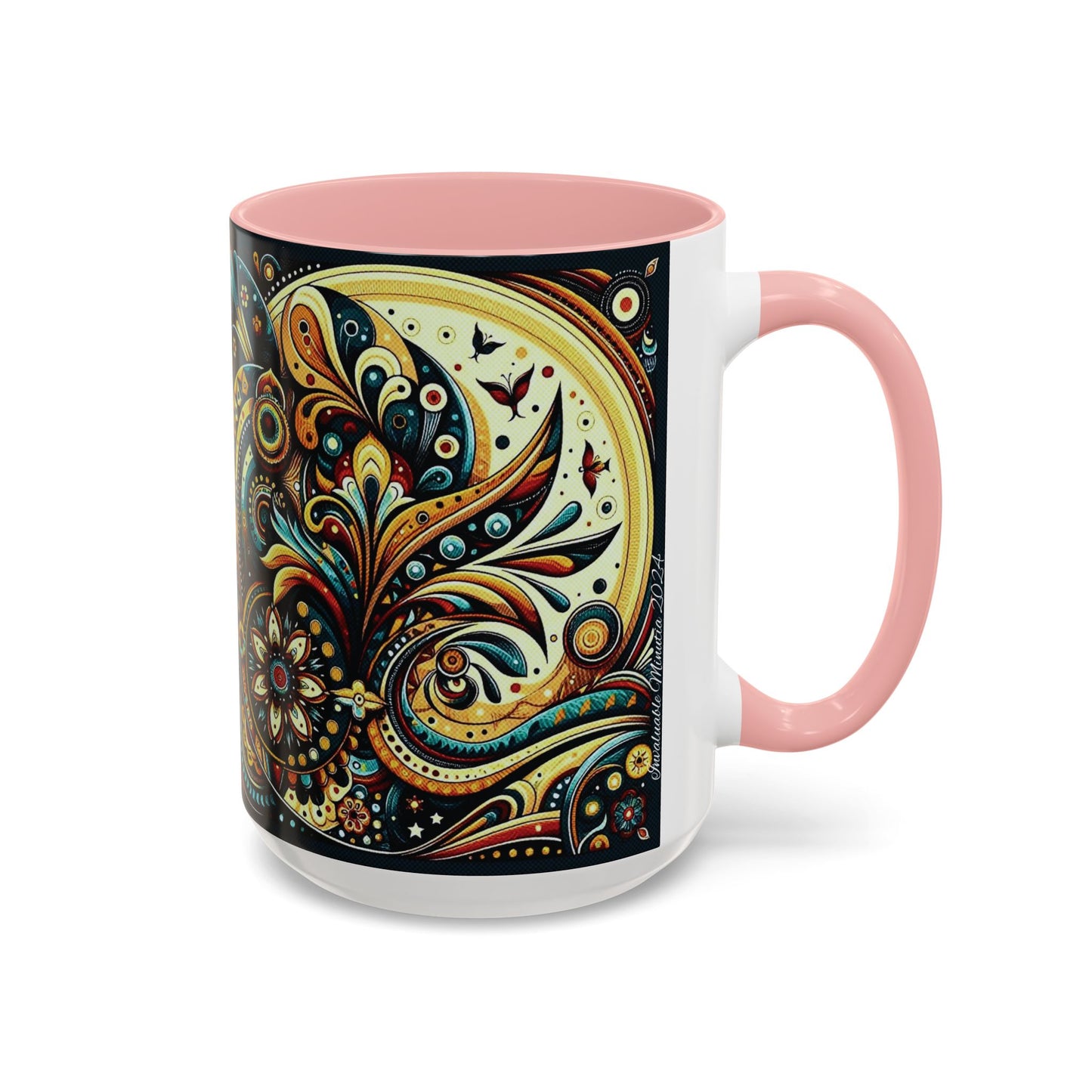 βοΈ Accent Coffee Mug (11, 15oz) β Beautiful Boho Style Graphic πΏ