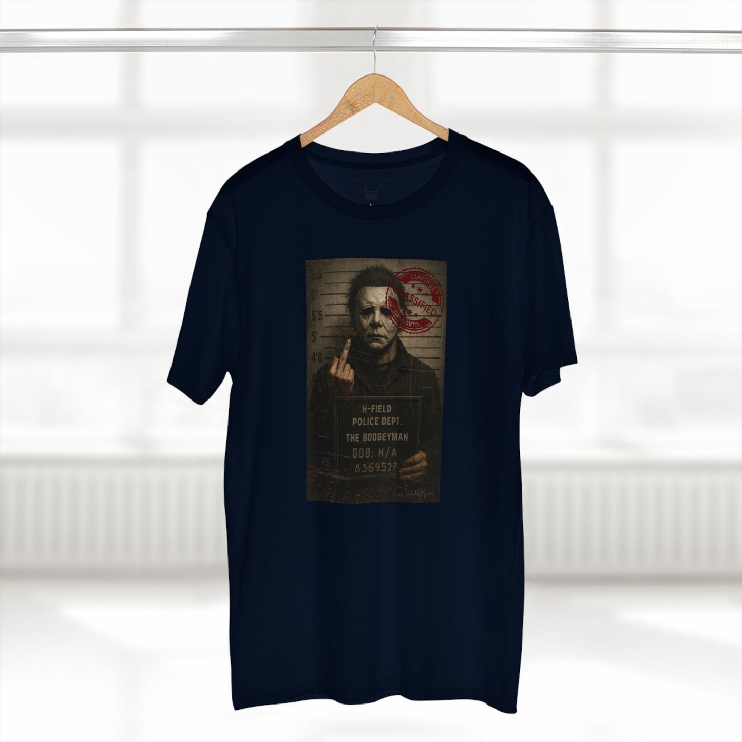 Michael Mugshot Tee – Distressed Horrorcore Slasher Shirt Premium Tee