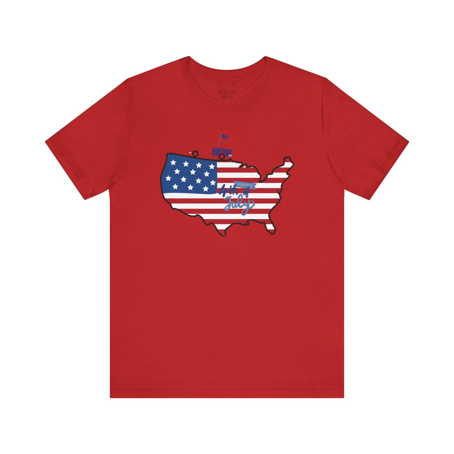 All-American USA Map & Truck Tee β Unisex Bella+Canvas Jersey Tee - 4th of July T-Shirt