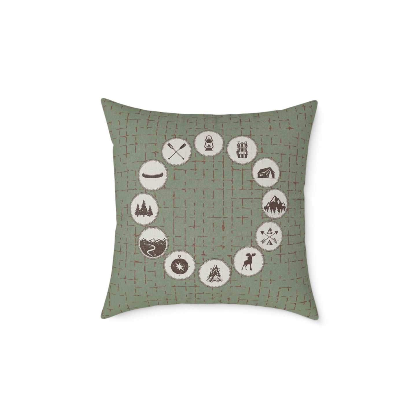 Fun Camping Decor Pillow - Emotional Support Tent β Boutique Canvas Throw Pillow