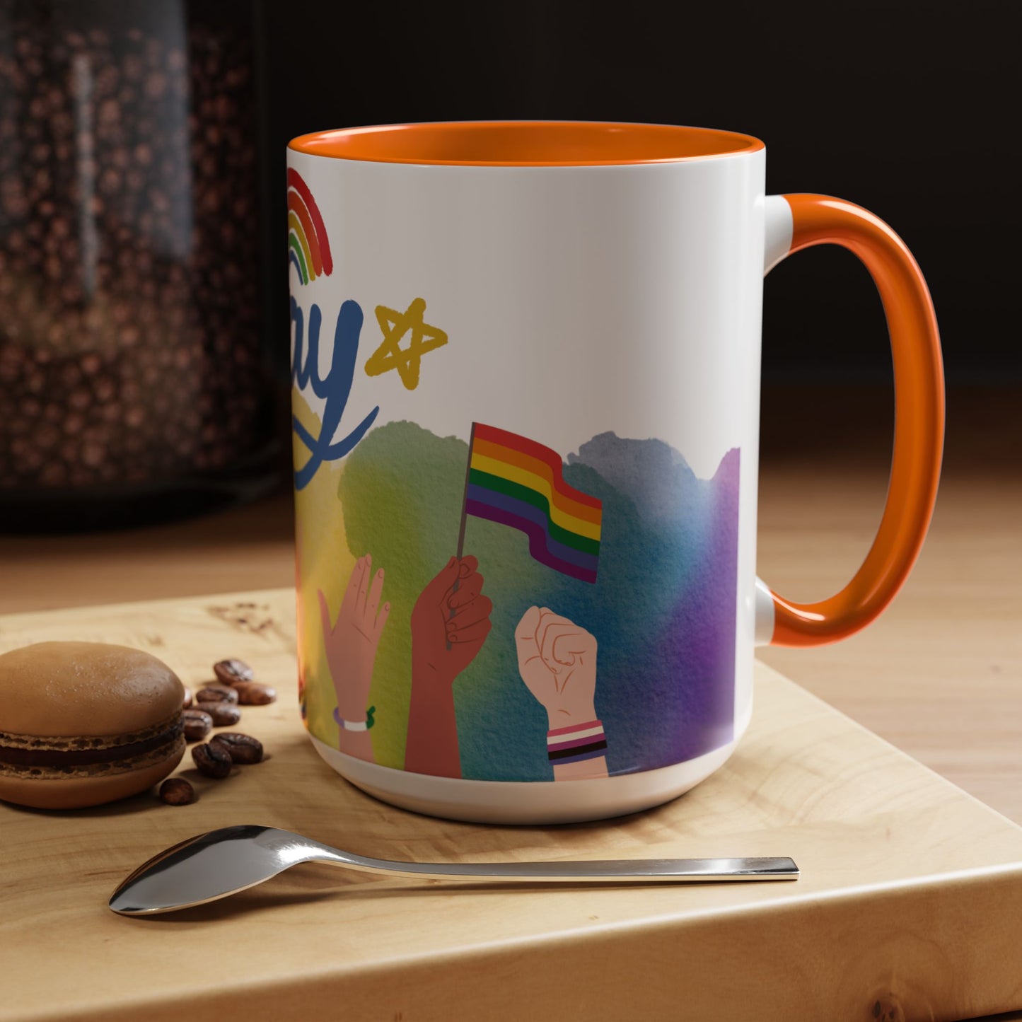Bold Pride Accent Mug | Fun LGBTQ+ Gift | 11oz & 15oz Options