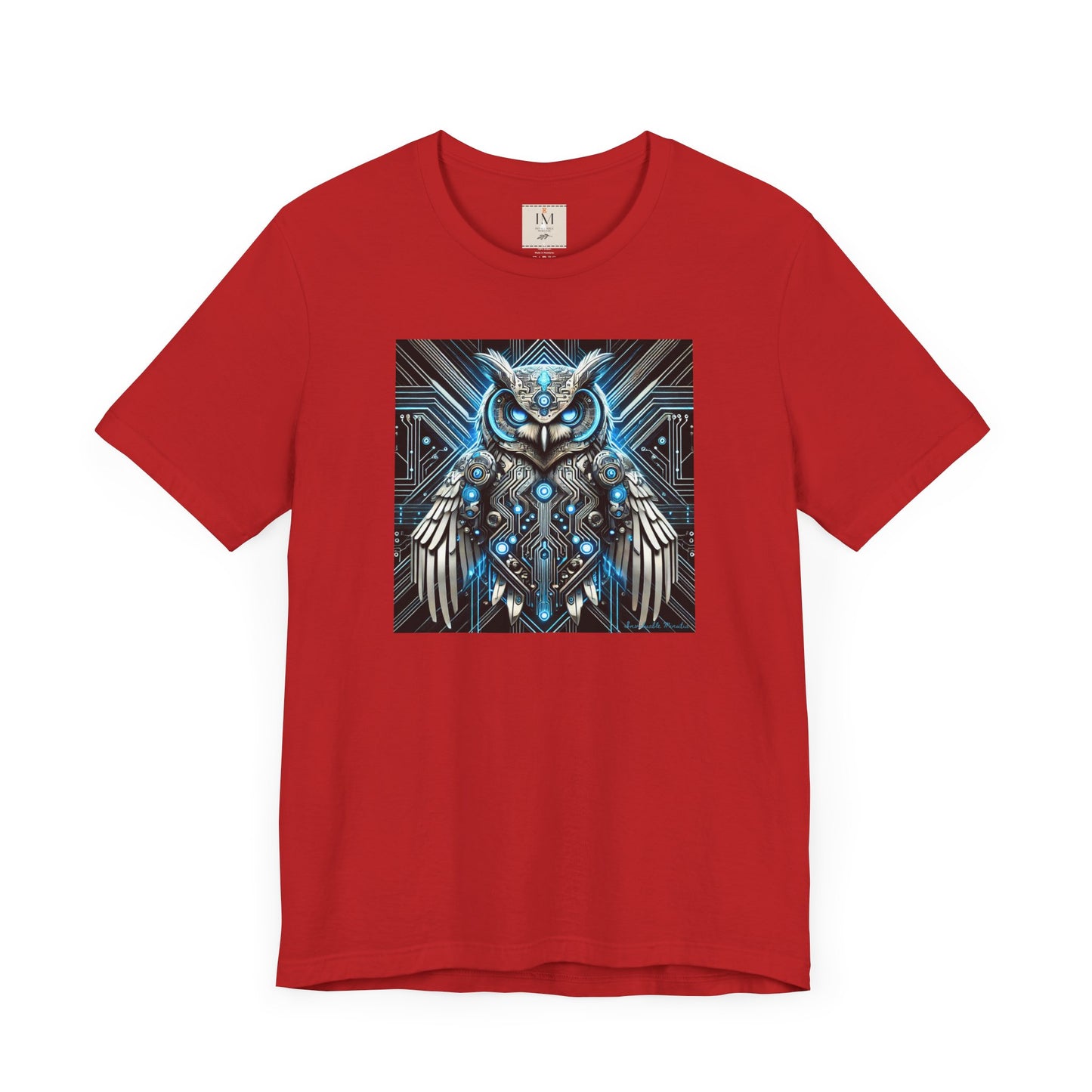 Mystical Cybernetic Owl Graphic Tee - Unisex Tch Short Sleeve T-Shirt