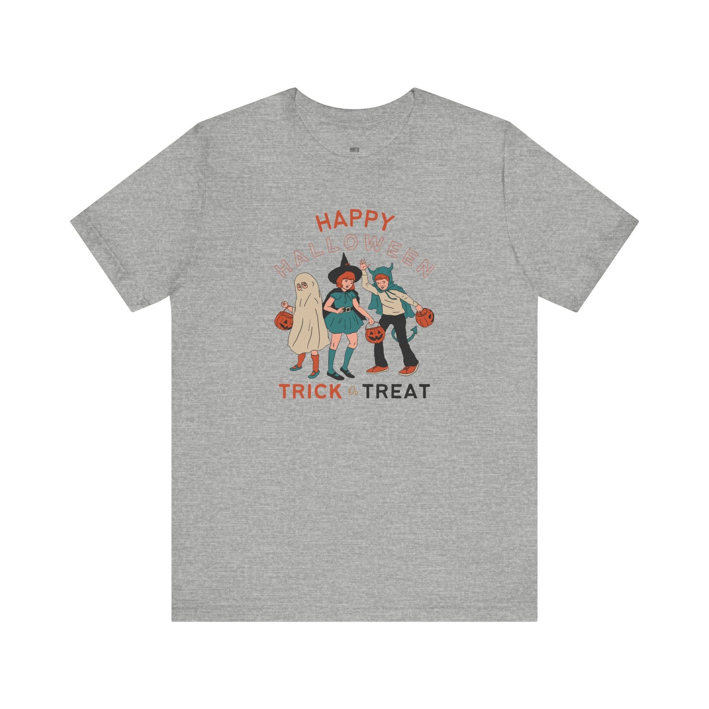 Happy Halloween Trick or Treat Vintage Vibe Tee โ Bella+Canvas 3001