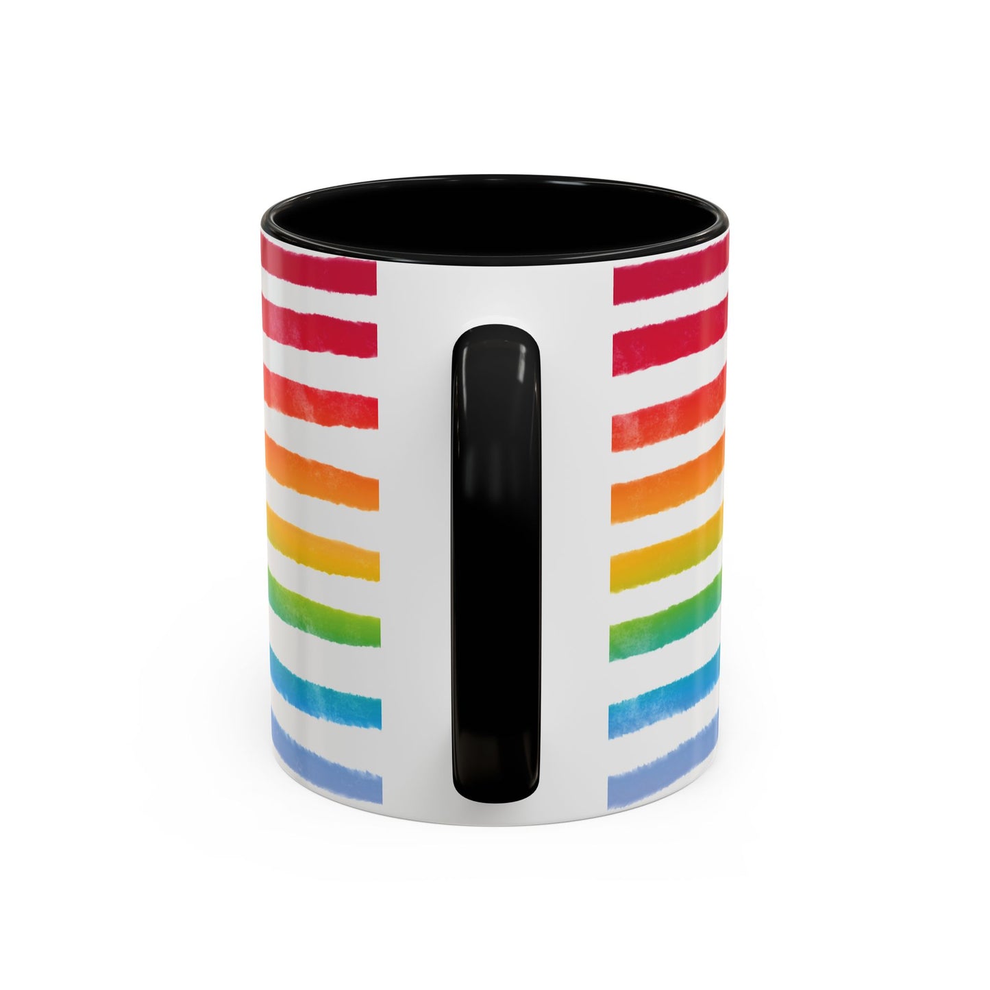 π Bold Rainbow Stripes Pride Mug | 11oz/15oz | Purple Accent
