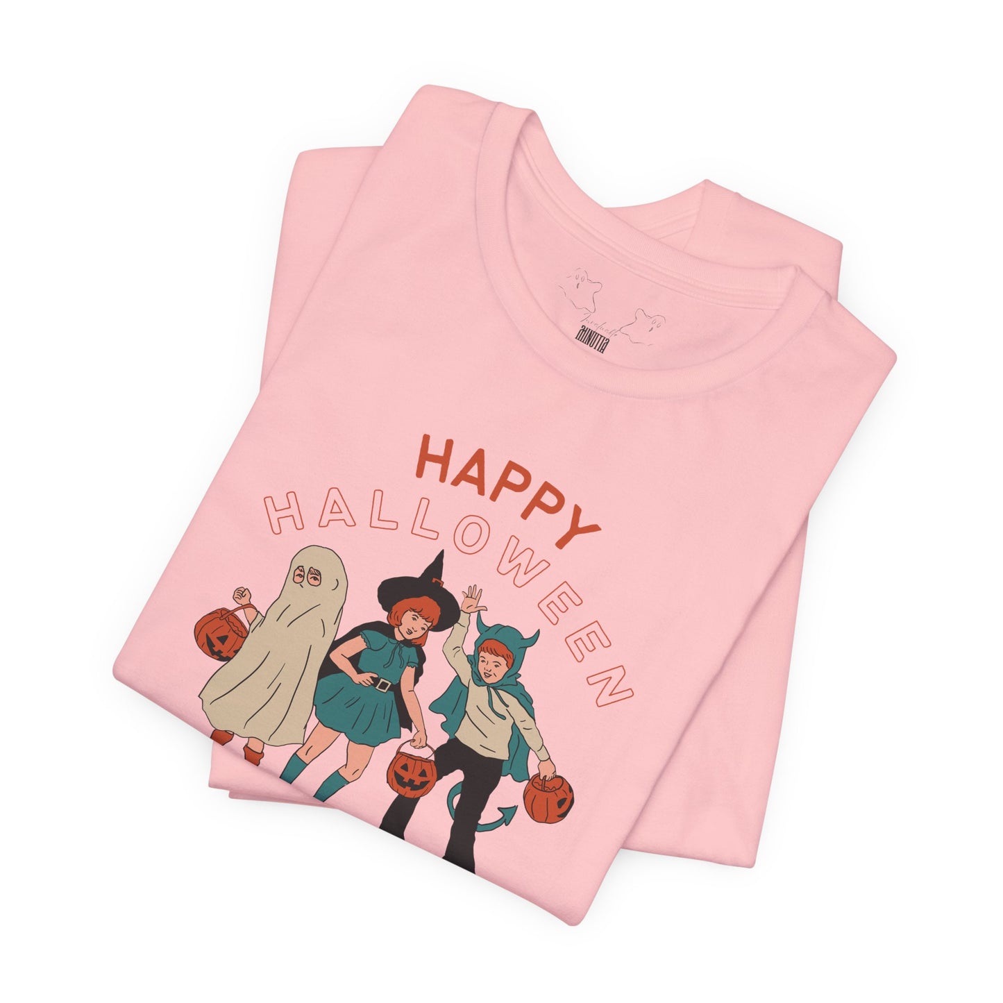 Happy Halloween Trick or Treat Vintage Vibe Tee โ Bella+Canvas 3001