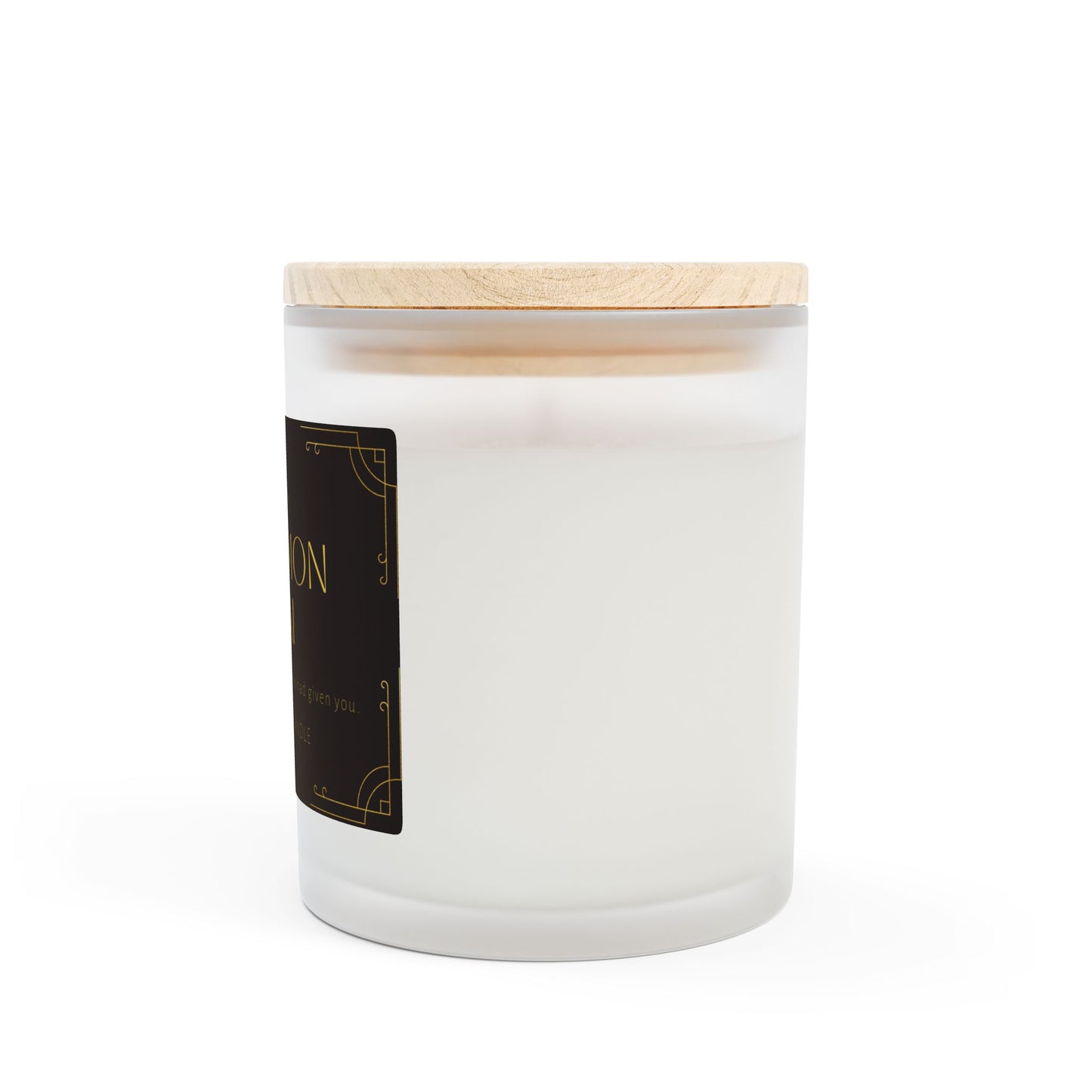 11oz Frosted Glass Natural Soy Wax Candle with Wooden Wick – Available in 9 Scents