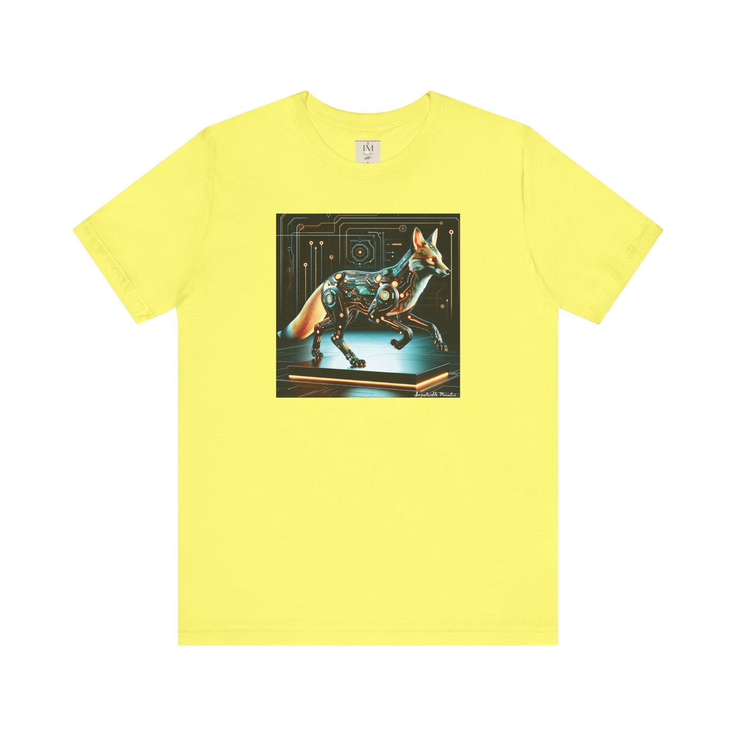 Futuristic Cybernetic Fox Graphic Tee - Unisex Jersey Short Sleeve T-Shirt