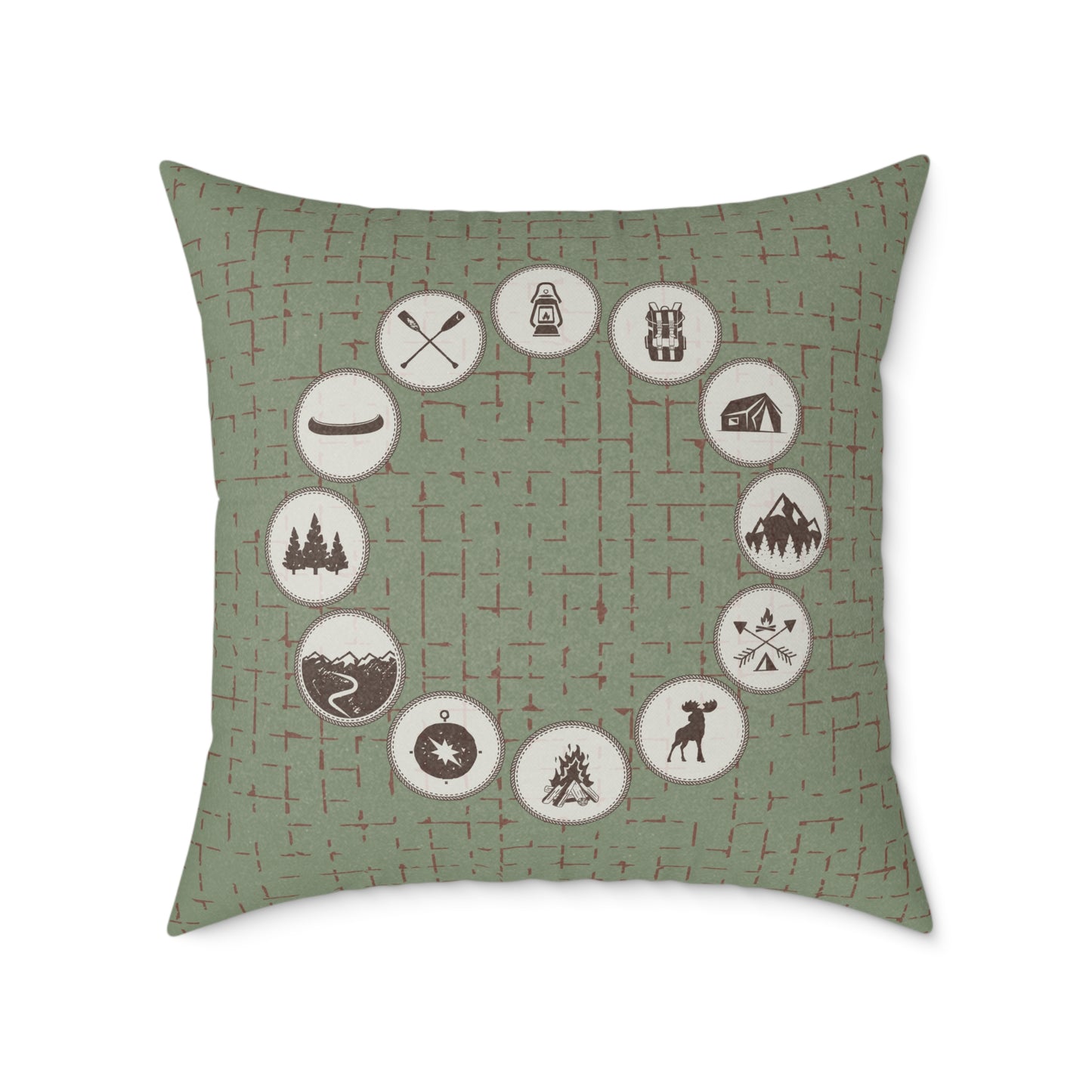 Fun Camping Decor Pillow - Emotional Support Tent β Boutique Canvas Throw Pillow