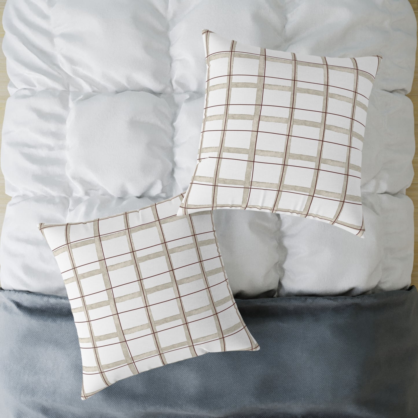 Modern Rustic Square Pillow, Cozy Home Decor, Throw Pillow for Living Room, Farmhouse Style Cushion, Perfect for Gifts