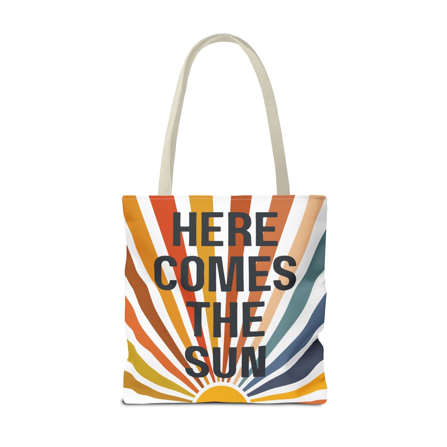 Here Comes the Sun β Retro Sunburst Tote Bag