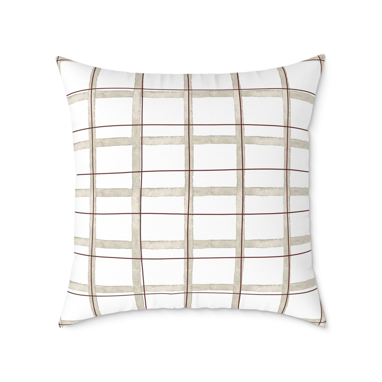 Modern Rustic Square Pillow, Cozy Home Decor, Throw Pillow for Living Room, Farmhouse Style Cushion, Perfect for Gifts