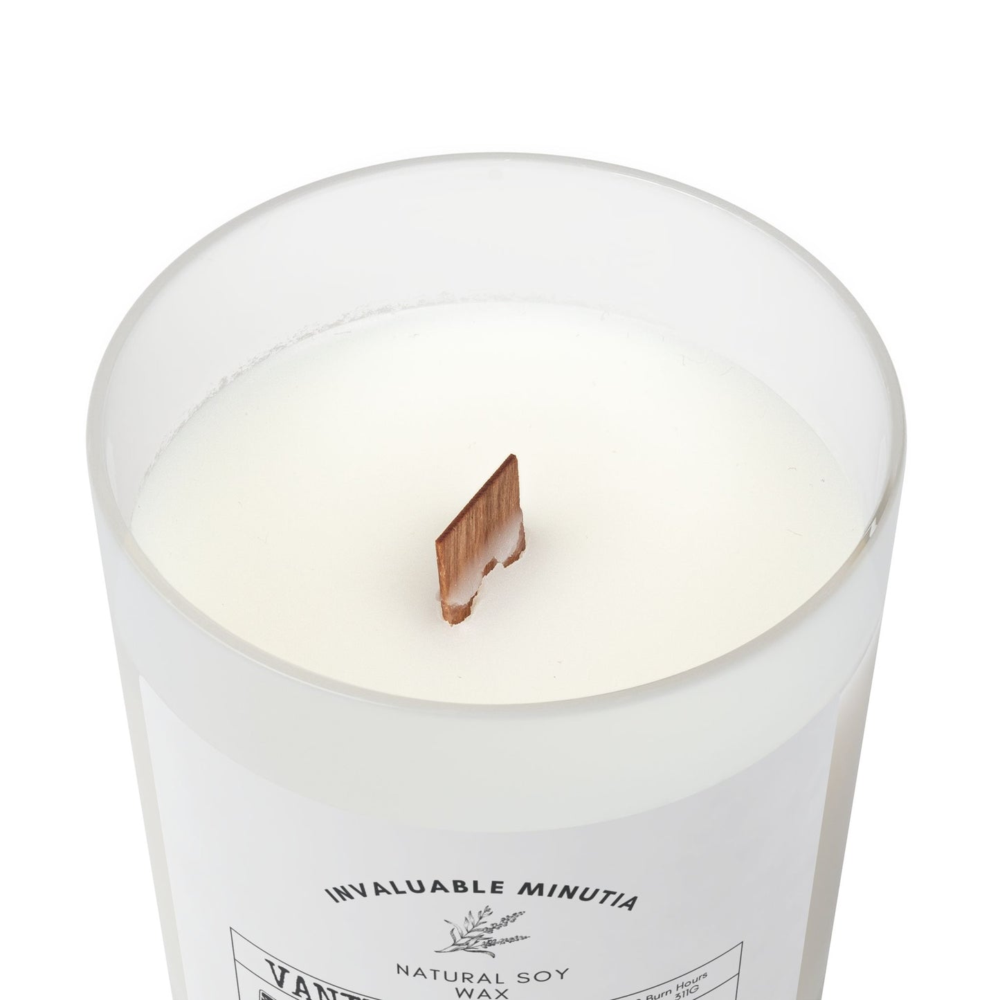 11oz Frosted Glass Natural Soy Wax Candle with Wooden Wick – Available in 9 Scents