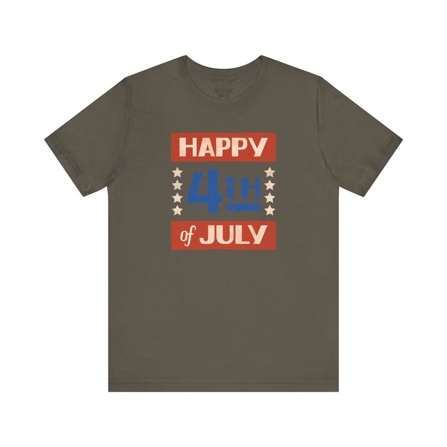 Happy 4th / Land of the Free Tee – Dual-Sided Print – Unisex Bella + Canvas Jersey T-Shirt