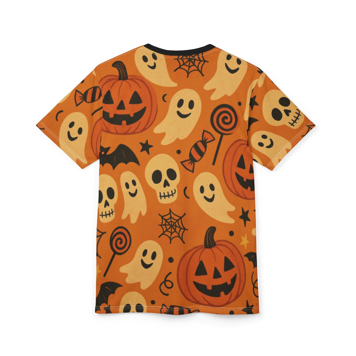 Trick or Treat All-Over Print Tee – Vintage Halloween Ghosts & Pumpkins
