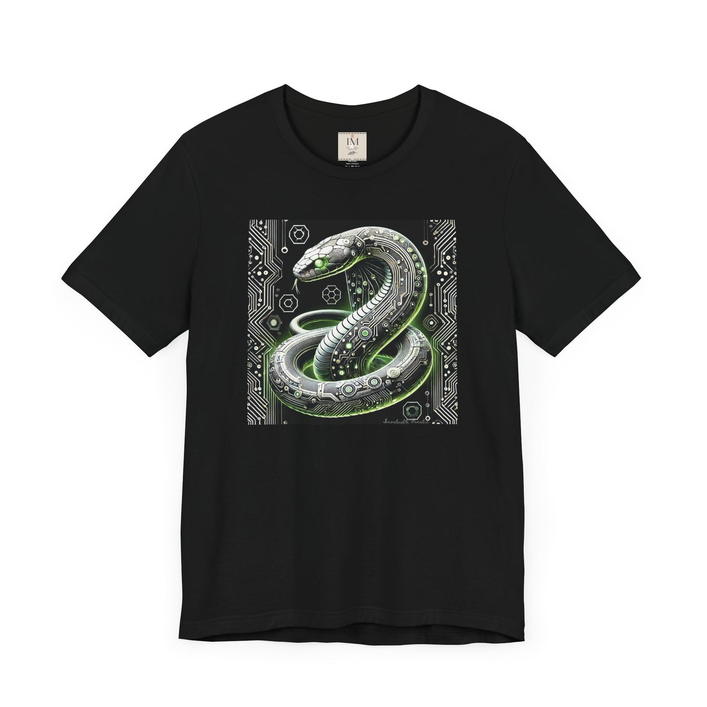 Cyber Snake Unisex Short Sleeve Tee - Futuristic Design for Tech Enthusiasts