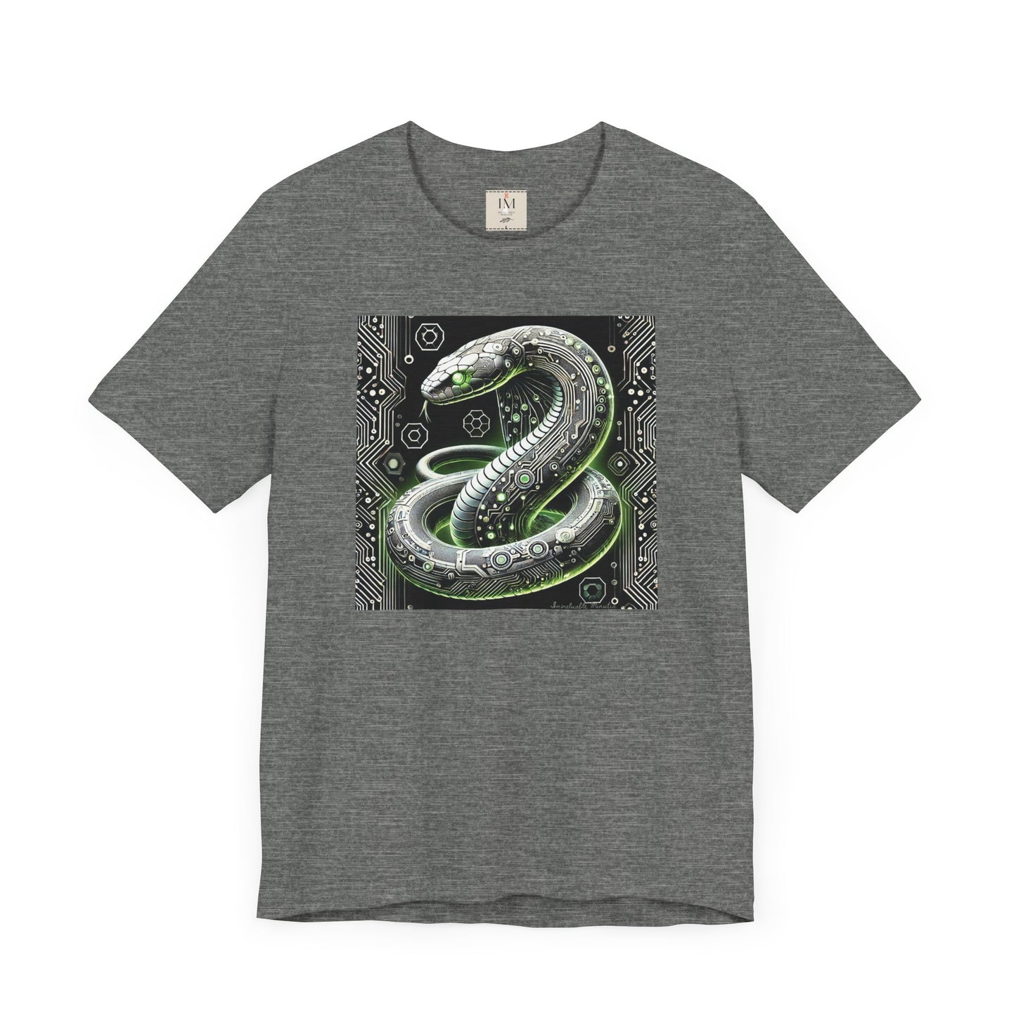 Cyber Snake Unisex Short Sleeve Tee - Futuristic Design for Tech Enthusiasts
