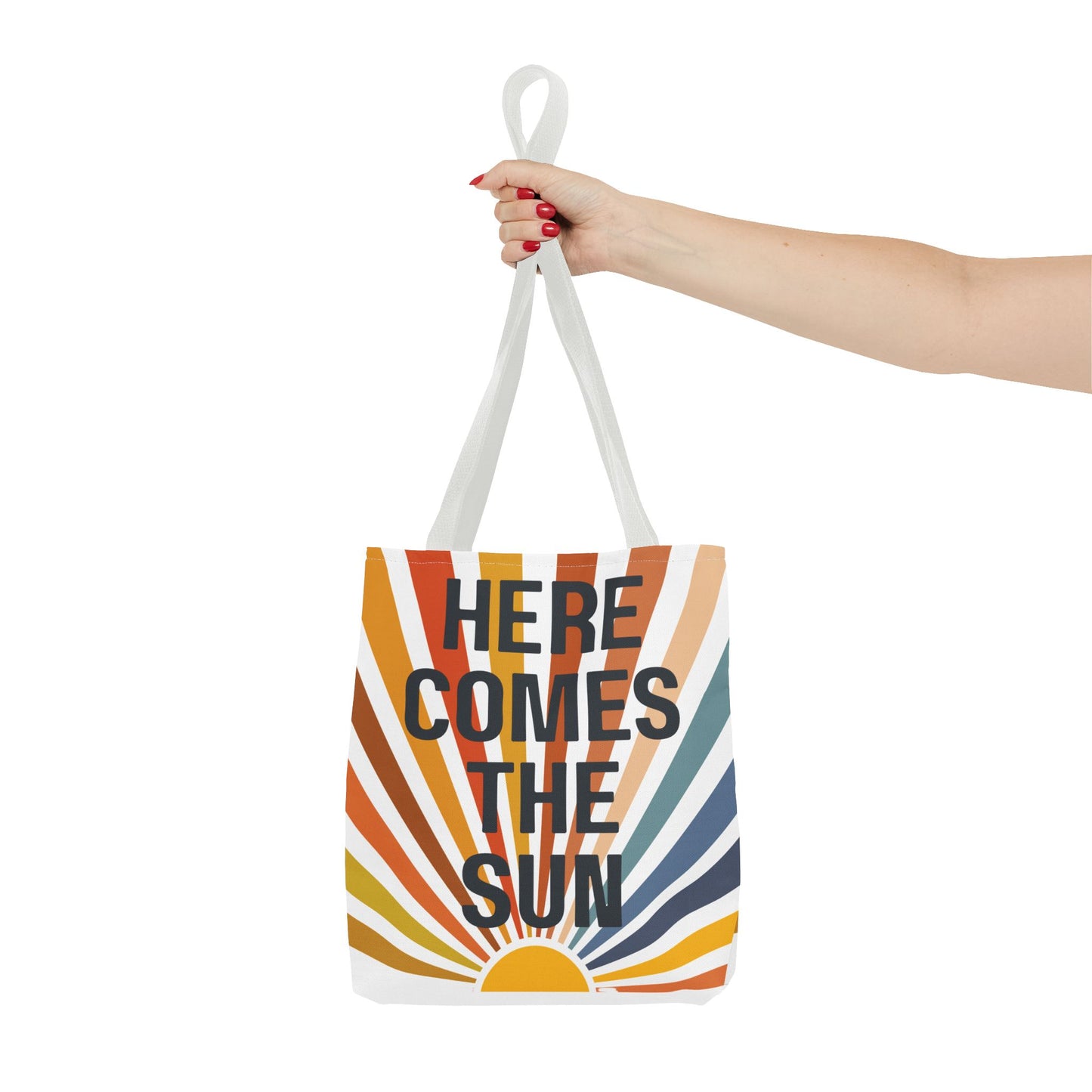 Here Comes the Sun β Retro Sunburst Tote Bag