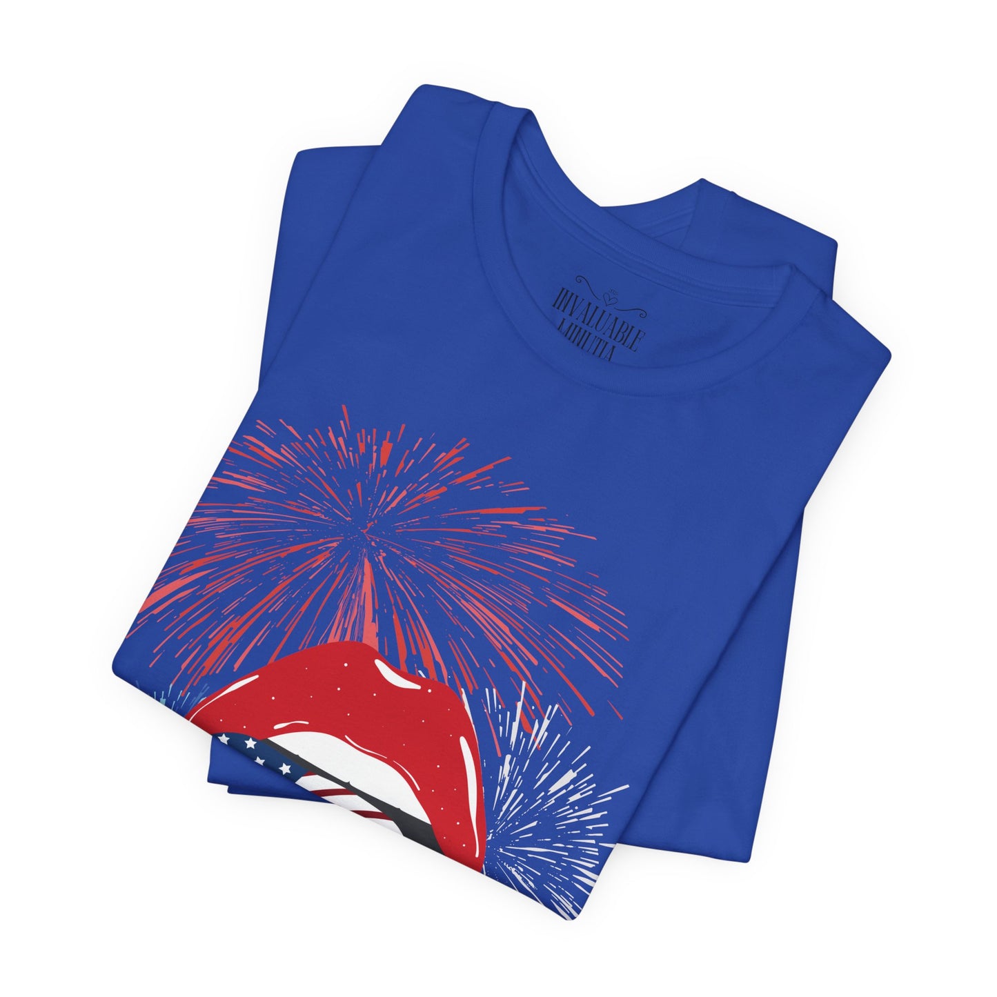 American Flag Lips Tee – Unisex Bella + Canvas Jersey Tee - 4th of July