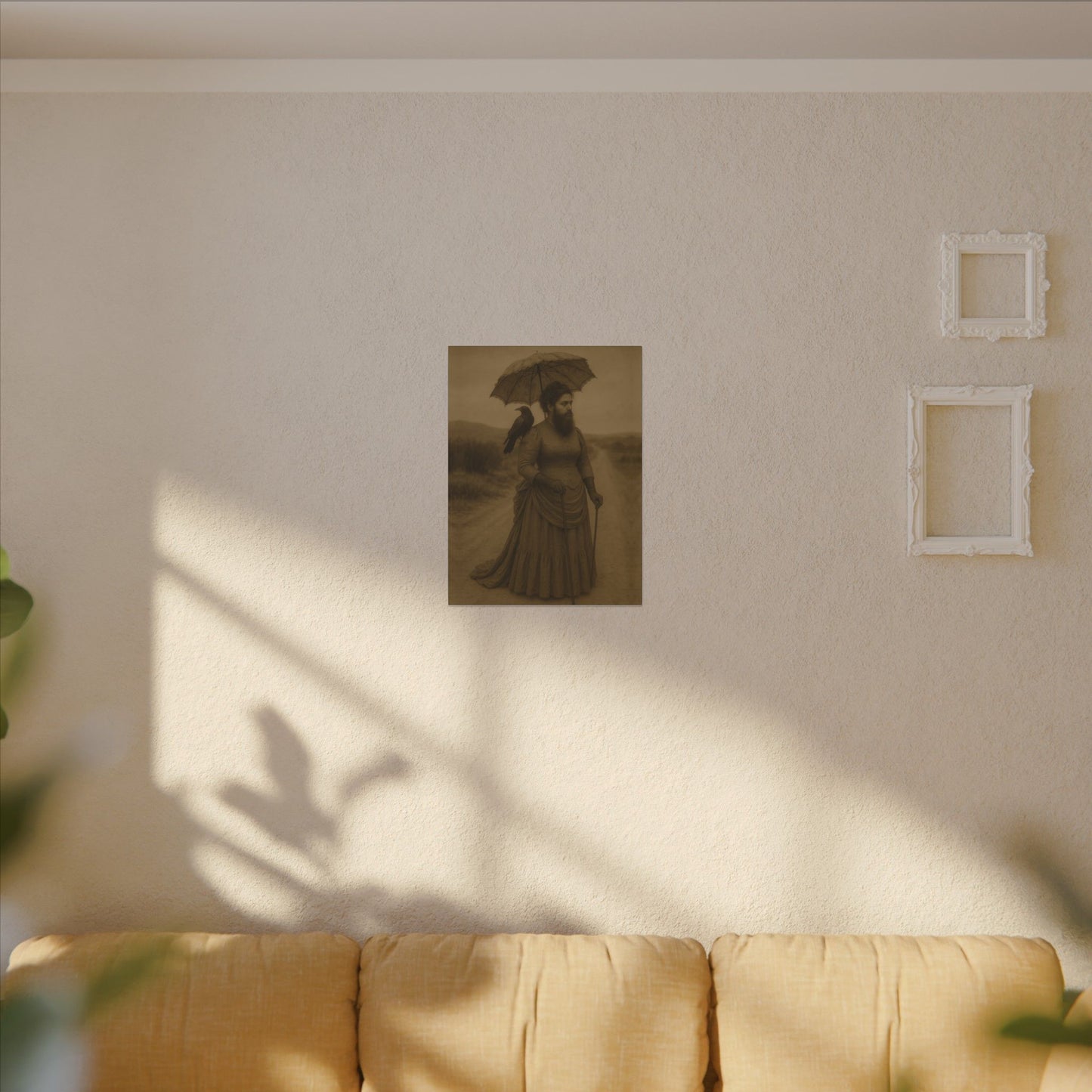 Bearded Lady with Crow β Matte Canvas Print (Gallery-Wrapped) 0.75"