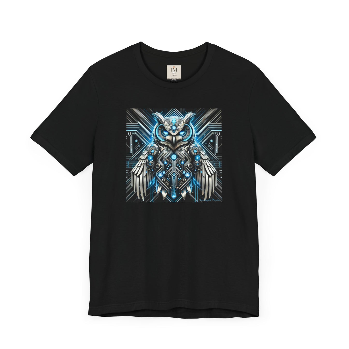 Mystical Cybernetic Owl Graphic Tee - Unisex Tch Short Sleeve T-Shirt