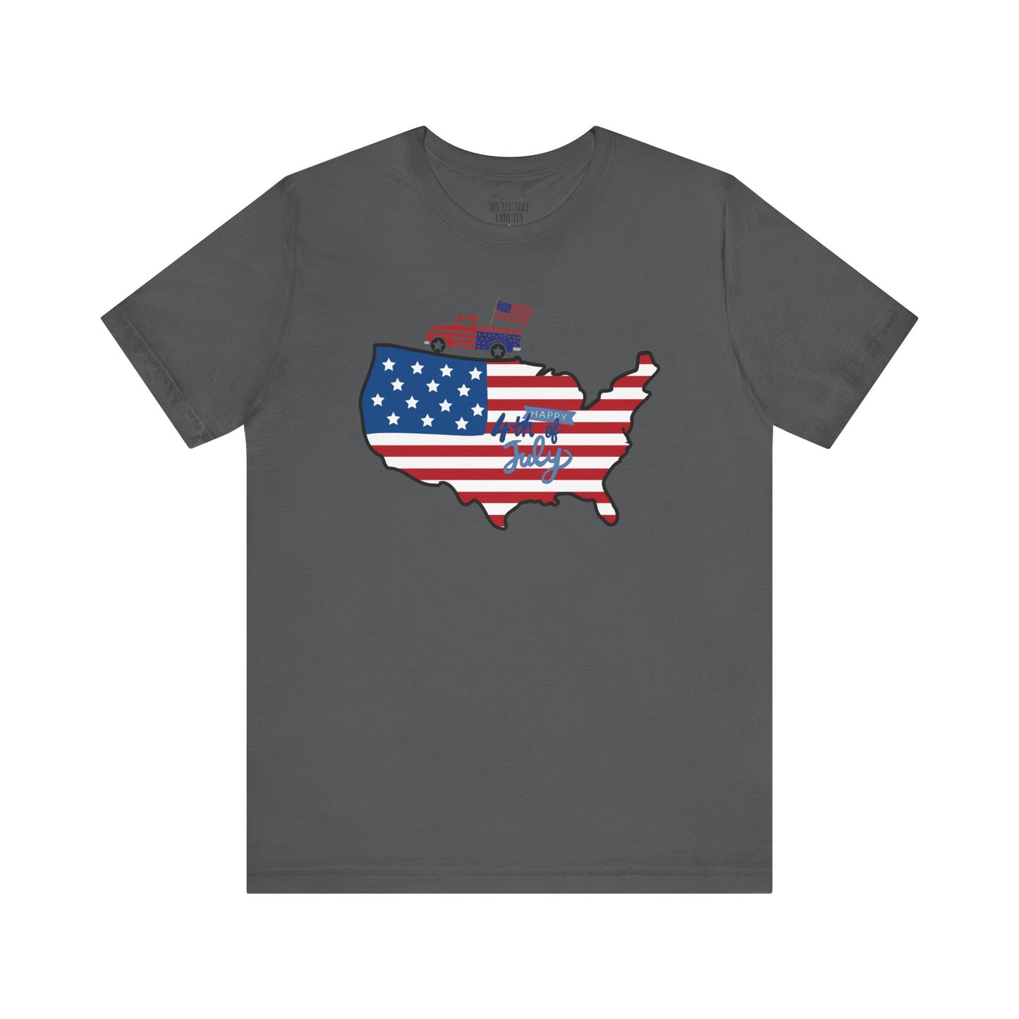 All-American USA Map & Truck Tee β Unisex Bella+Canvas Jersey Tee - 4th of July T-Shirt