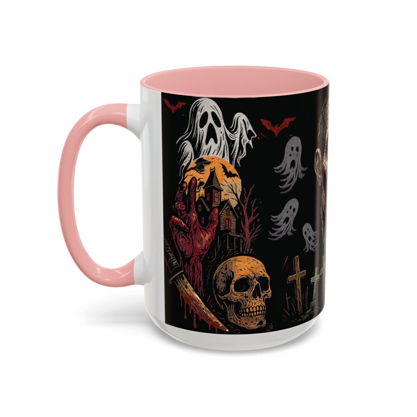 Horror Coffee Mug – Zombie Graveyard Halloween Design – 11oz & 15oz Ceramic – Creepy Goth Kitchen Decor