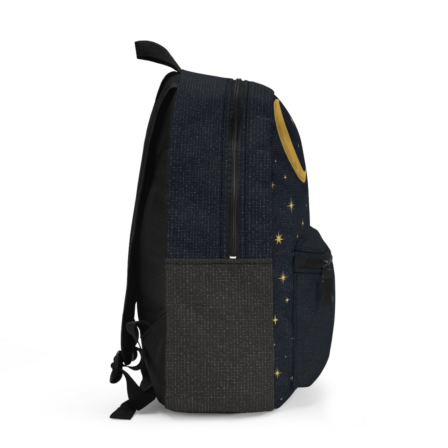 Gold Celestial Constellations Backpack β Premium Starry Night Astronomy Bag with Moon & Saturn Design