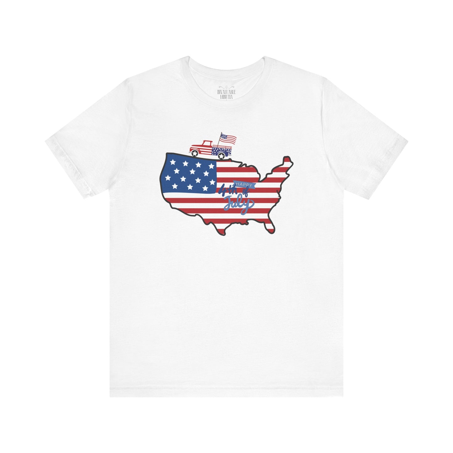 All-American USA Map & Truck Tee β Unisex Bella+Canvas Jersey Tee - 4th of July T-Shirt
