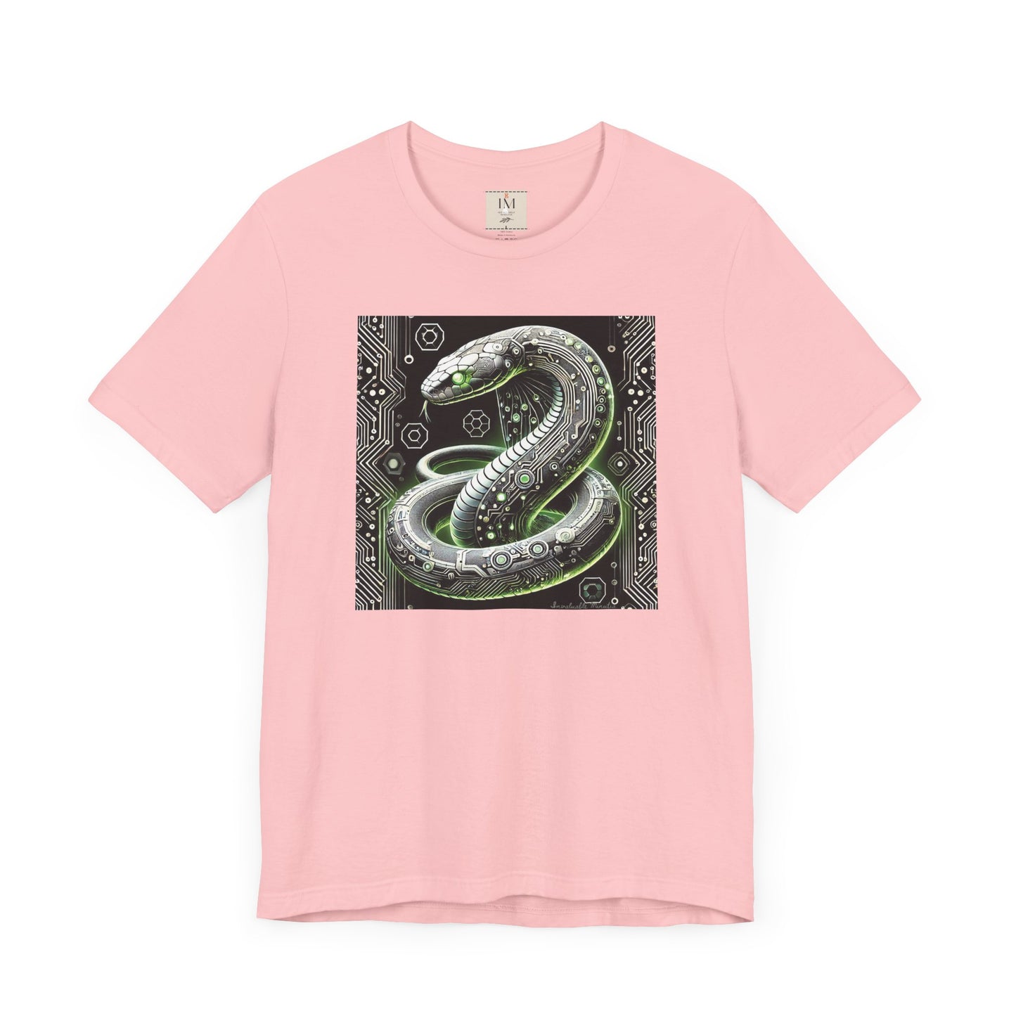 Cyber Snake Unisex Short Sleeve Tee - Futuristic Design for Tech Enthusiasts