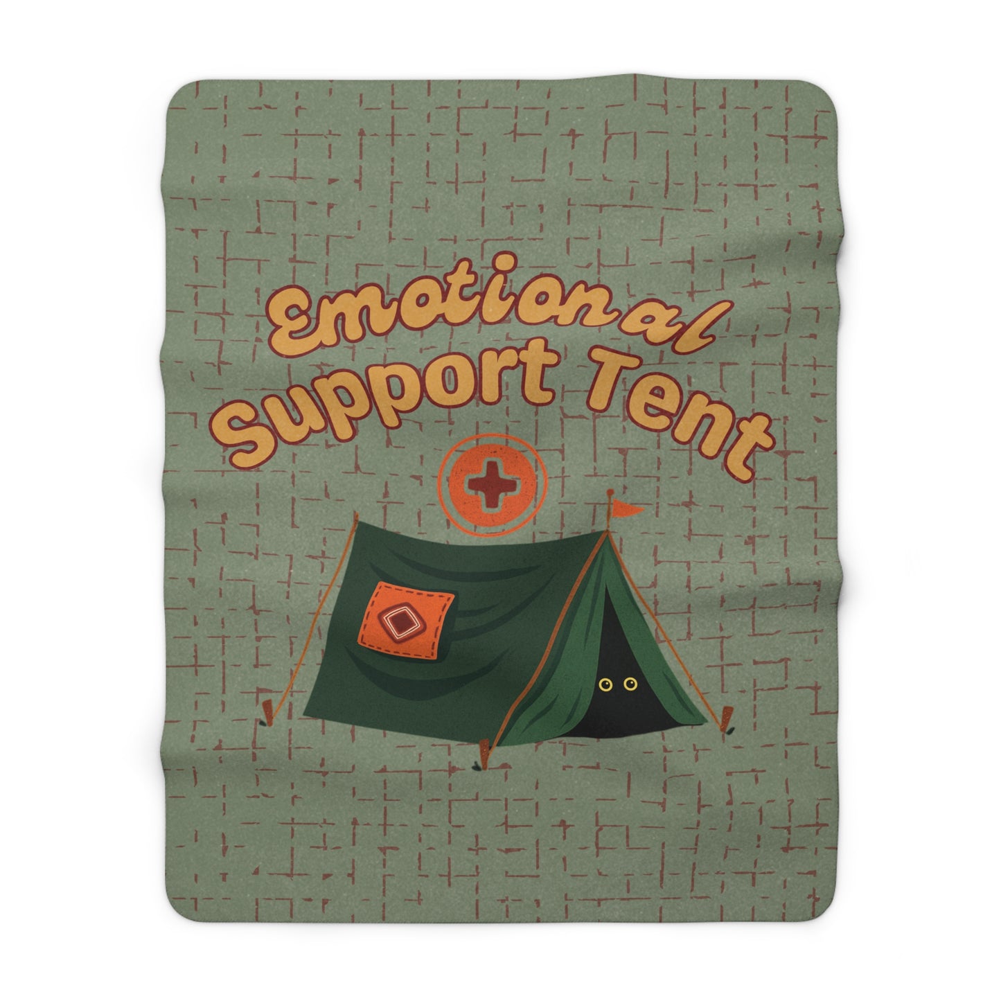 ⛺ Emotional Support Tent Sherpa Blanket – Soft, Supportive, Slightly Unstable
