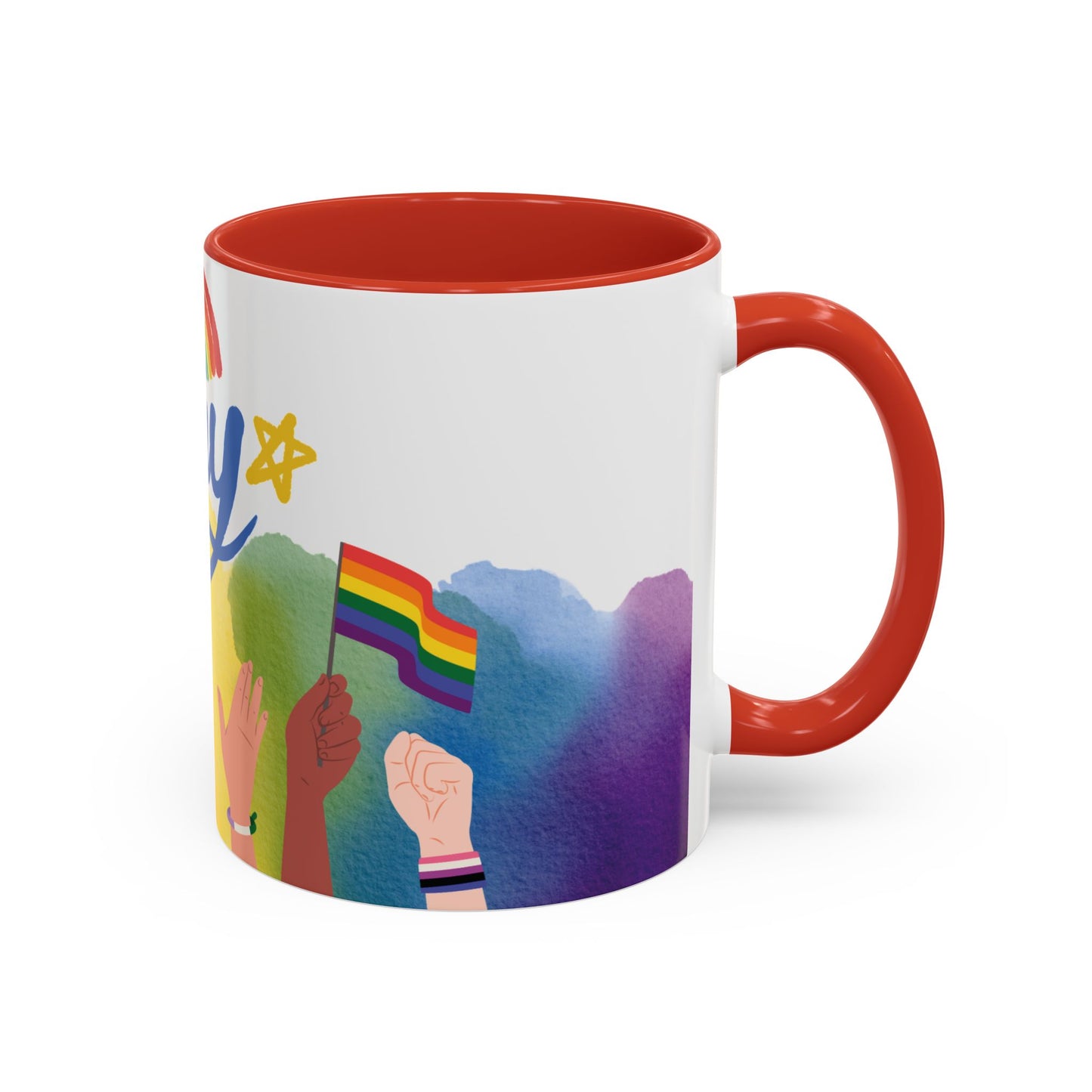 Bold Pride Accent Mug | Fun LGBTQ+ Gift | 11oz & 15oz Options