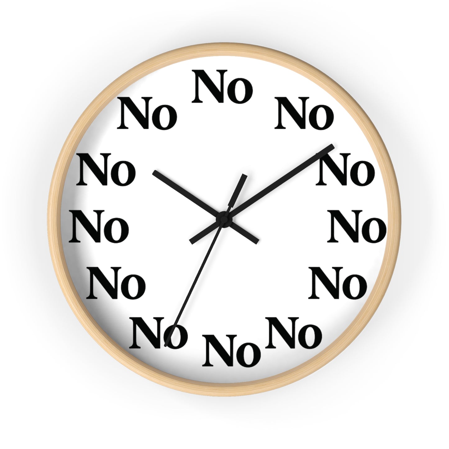 Funny Sarcastic Wall Clock – All Hours Say NO – Boutique 10” Clock for ADHD, Burnout & Passive Aggression Decor
