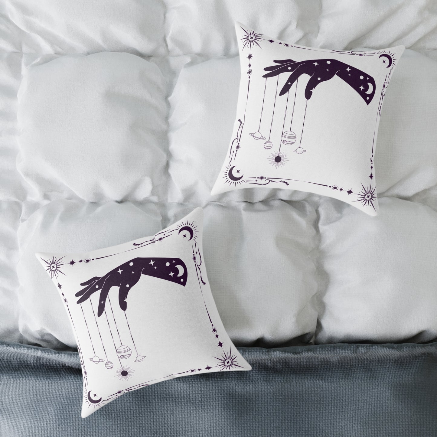 Celestial Hand Poly Canvas Pillow - Astrological Home Decor