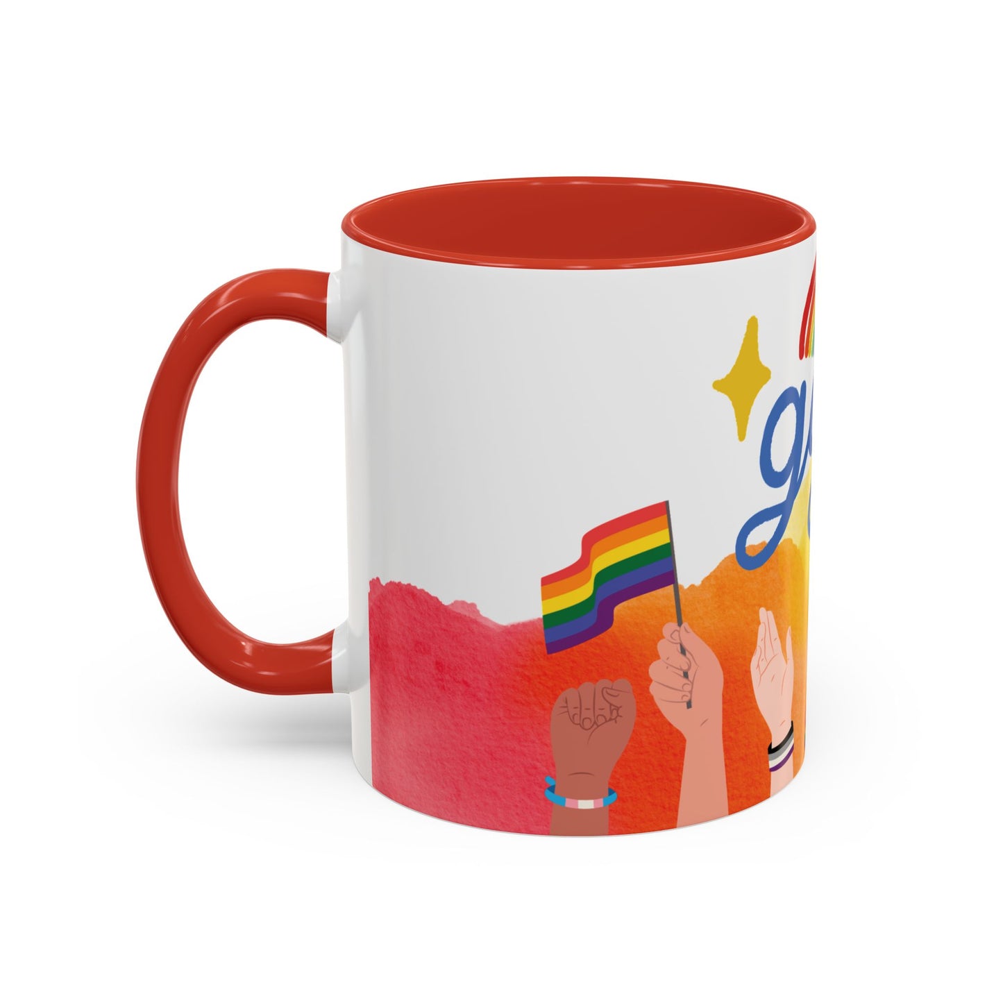 Bold Pride Accent Mug | Fun LGBTQ+ Gift | 11oz & 15oz Options