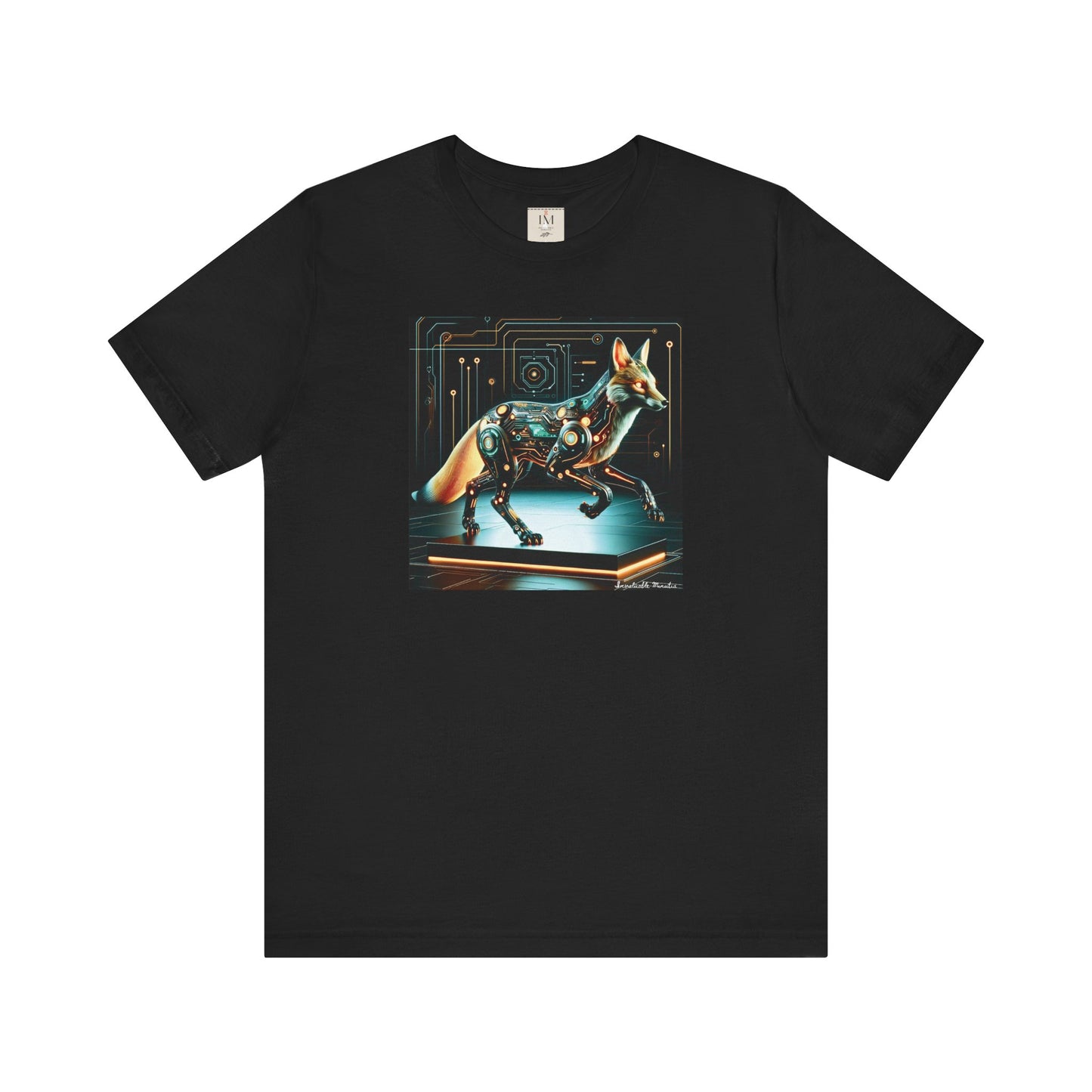 Futuristic Cybernetic Fox Graphic Tee - Unisex Jersey Short Sleeve T-Shirt