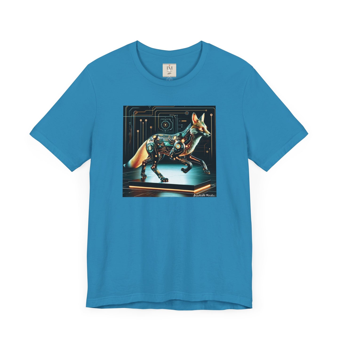 Futuristic Cybernetic Fox Graphic Tee - Unisex Jersey Short Sleeve T-Shirt
