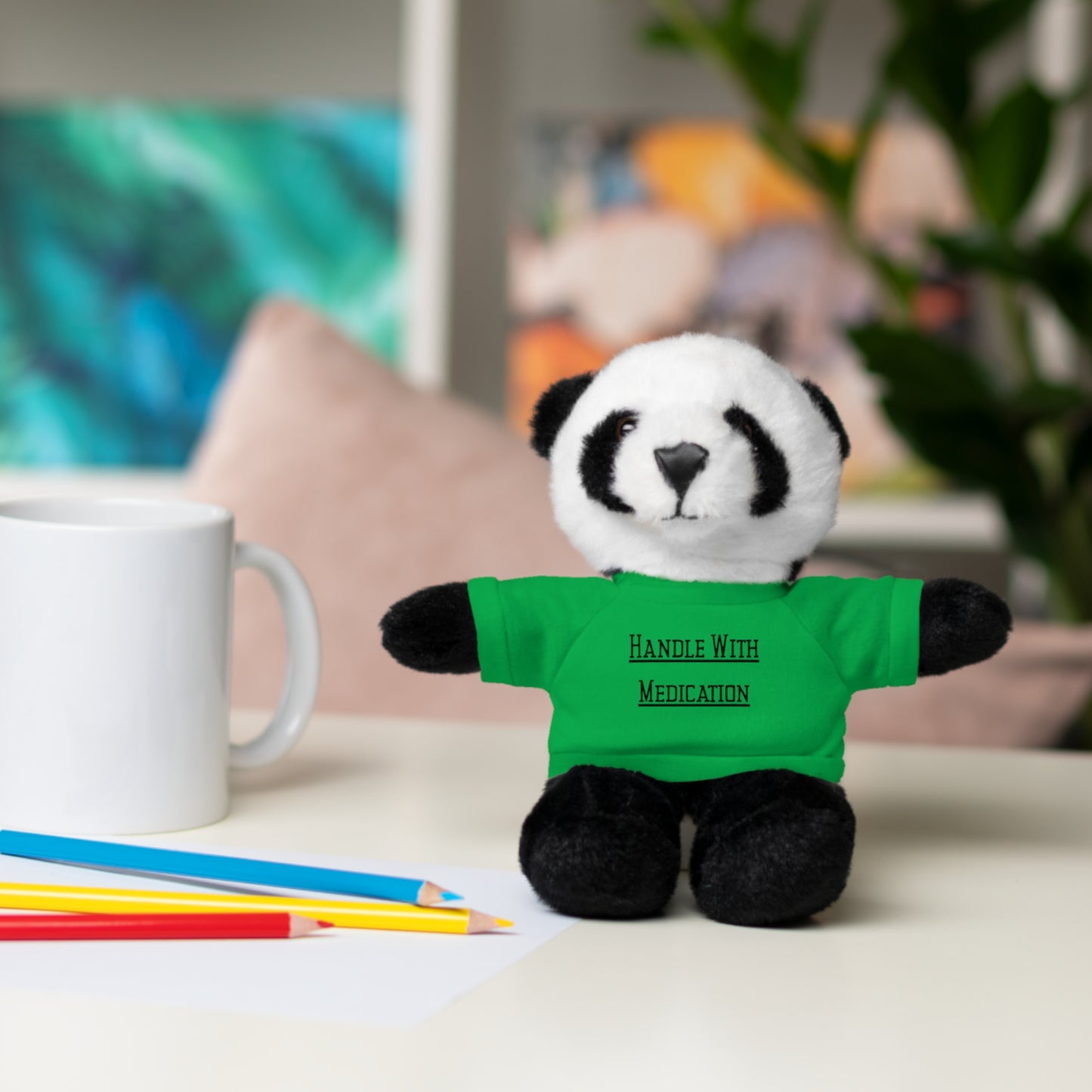 8" Funny Stuffed Animal Gift for Adults, Cute Plush Toy, Humor Bear, Sarcastic Gifts, Quirky Decor, Comfort Toy with Quote