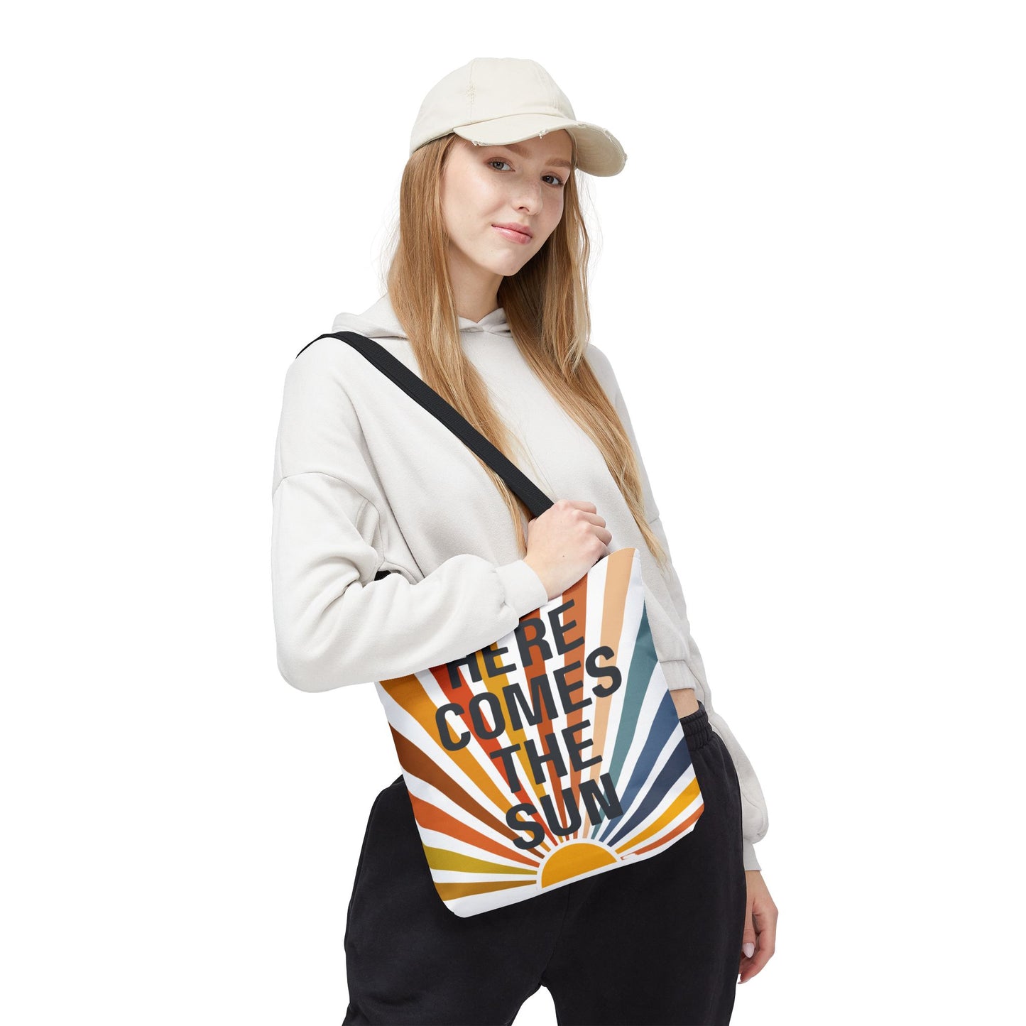 Here Comes the Sun β Retro Sunburst Tote Bag