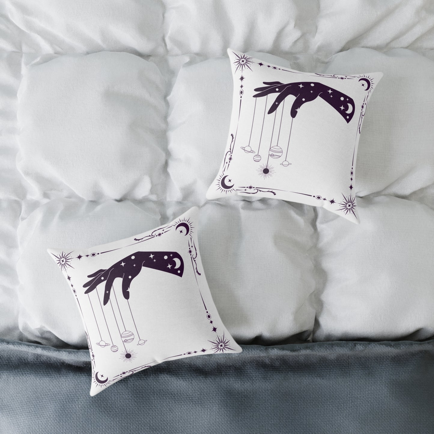 Celestial Hand Poly Canvas Pillow - Astrological Home Decor