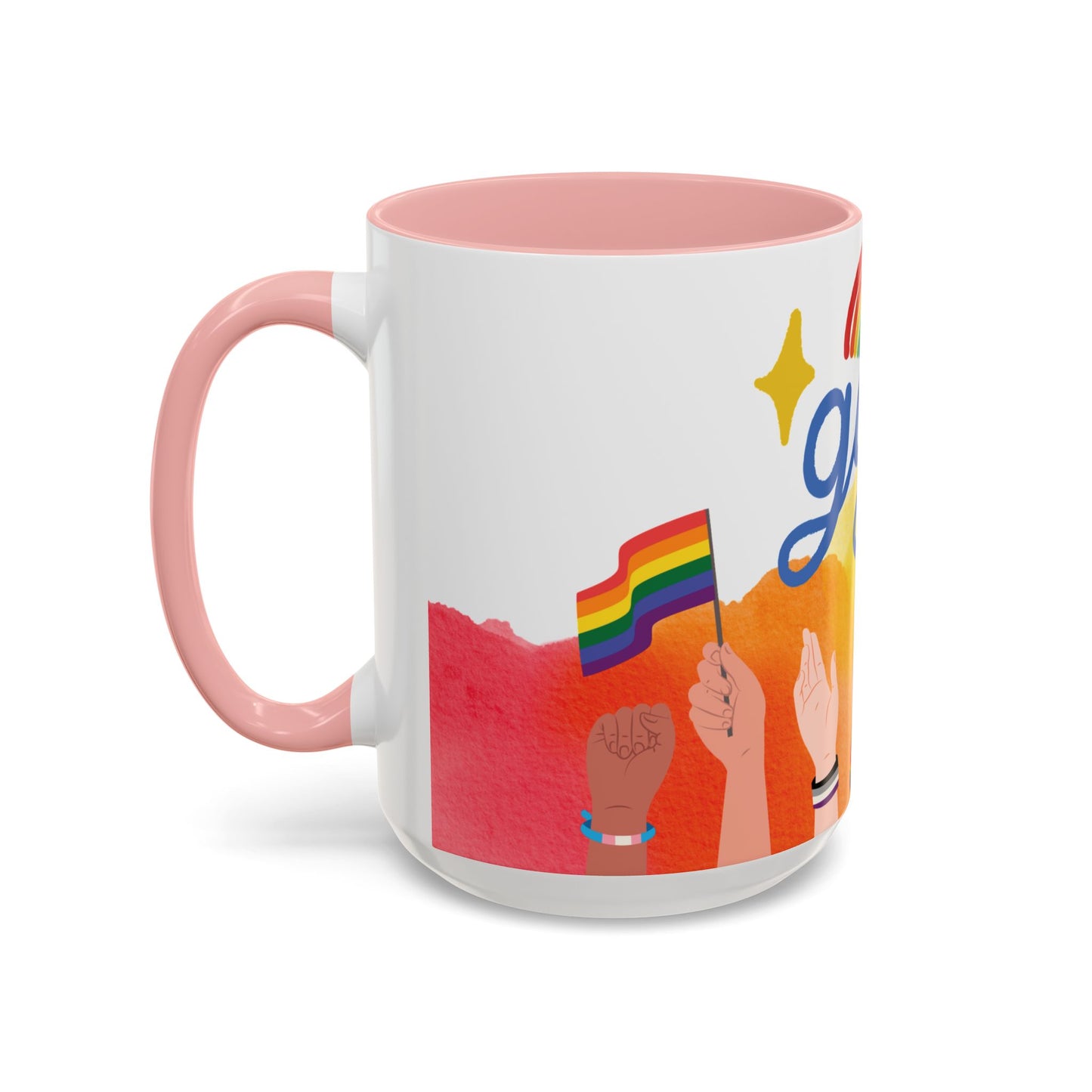 Bold Pride Accent Mug | Fun LGBTQ+ Gift | 11oz & 15oz Options