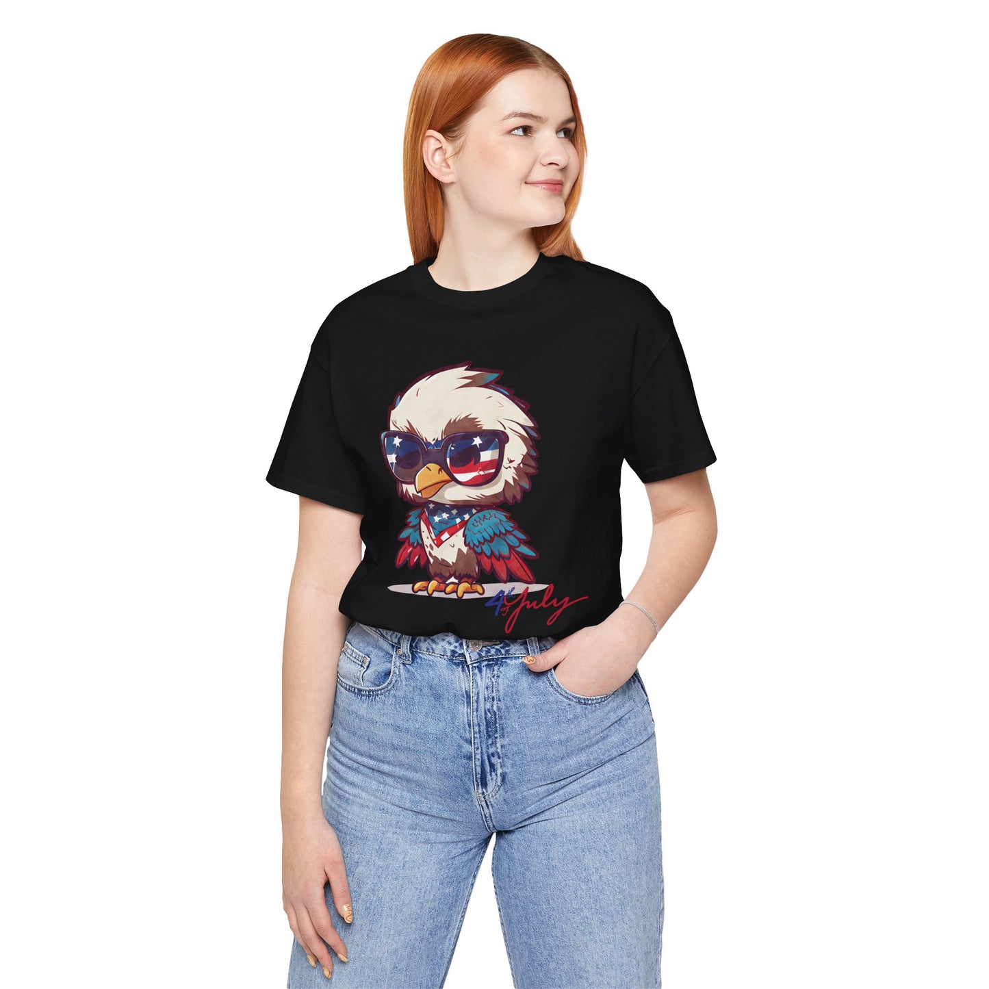 Cool Patriot Eagle Tee β Unisex Bella+Canvas Jersey - 4th of July T-shirt