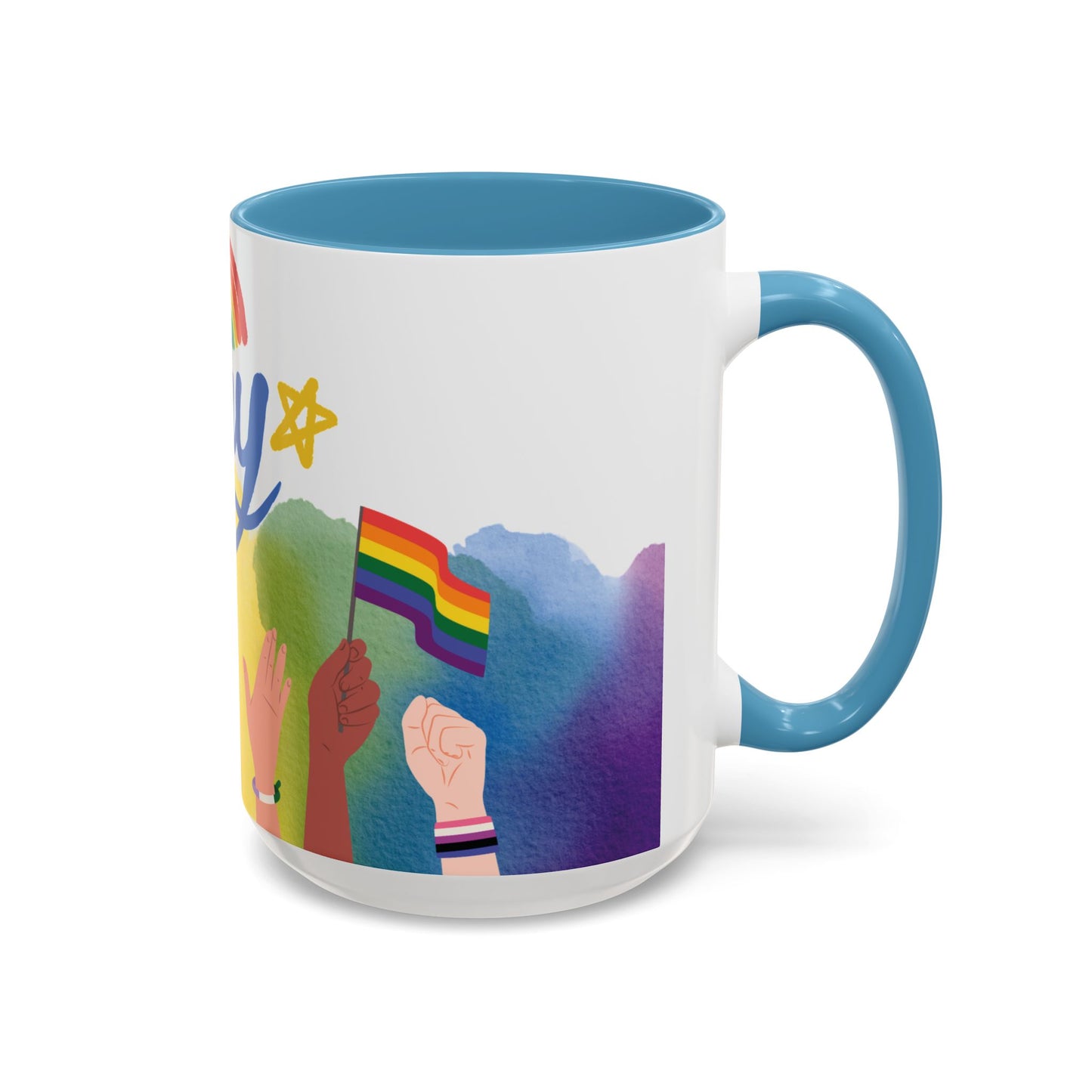 Bold Pride Accent Mug | Fun LGBTQ+ Gift | 11oz & 15oz Options